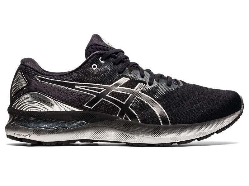 Sapatilhas Running Asics GEL-NIMBUS 23 PLATINUM Homem Pretas, 7085A472.363